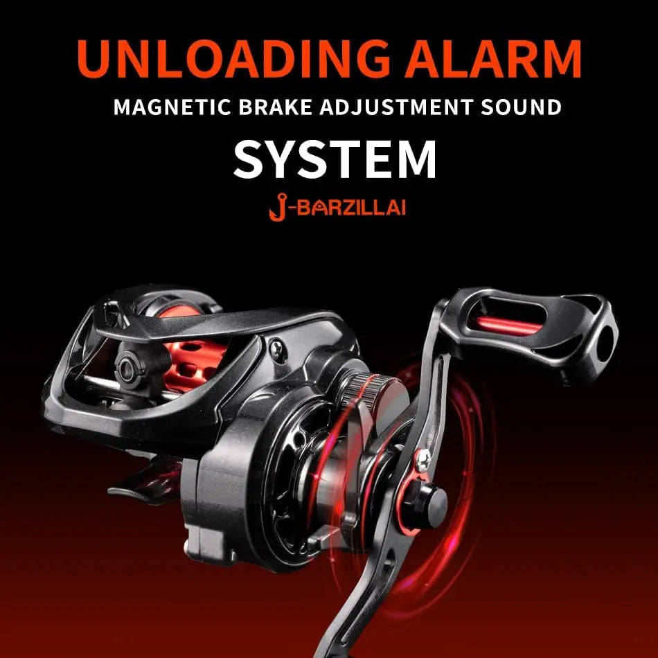 PL 7.2R 17.6LB Lightweight Nylon Baitcasting Reel 2024 Innovation Magnetic Brake Left/Right for All Anglers