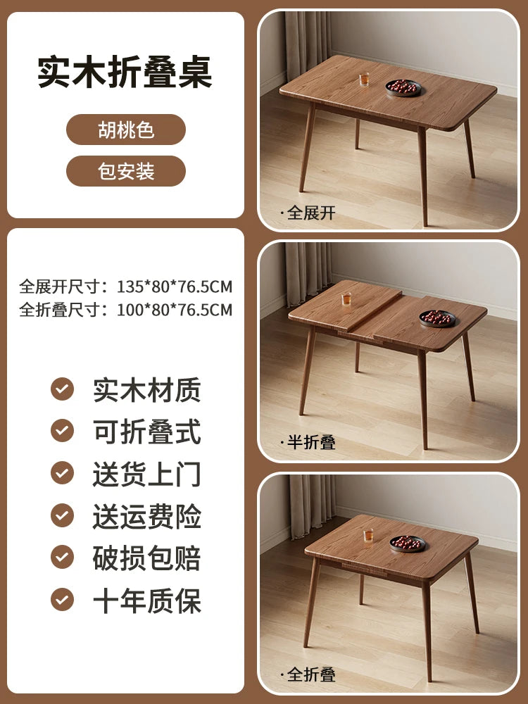 Decoration Dining Table Luxury Style Minimalist Luxury Folding Tables European Simple Mesa Dobravel Portatil Kitchen Furniture