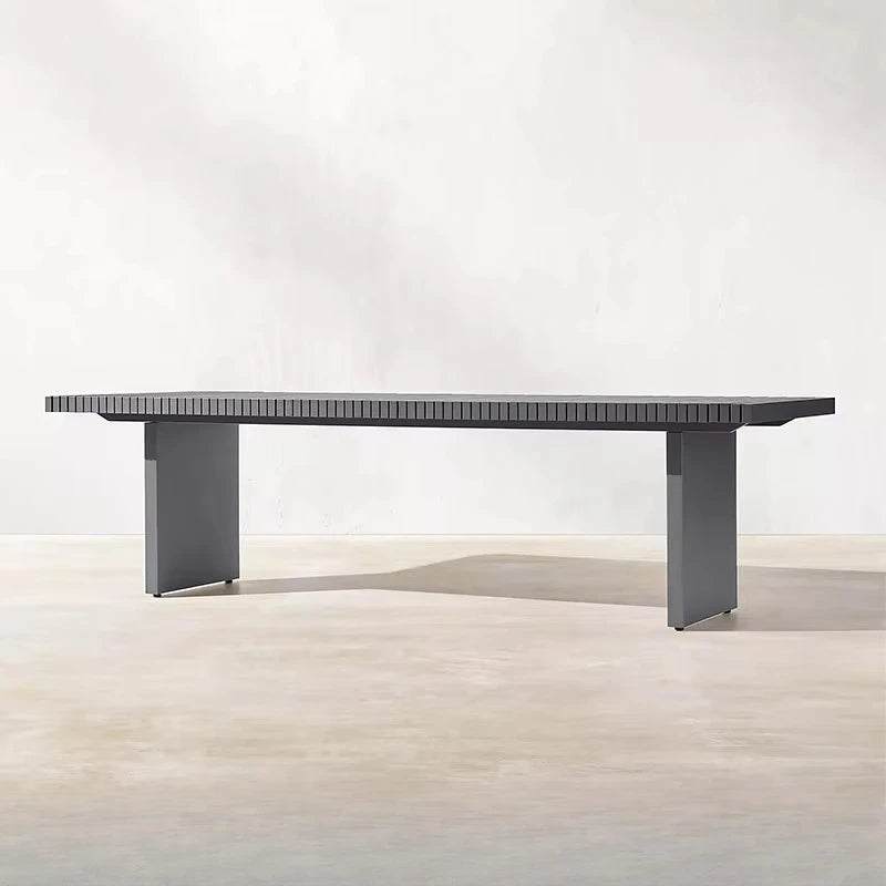 Outdoor Dining Table Set，Stainless Steel, Waterproof and Sunscreen，Suitable for Small Outdoor Gardens