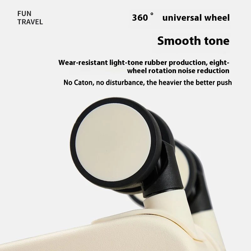 Durable Wide Handle Travel Suitcase Carry-On PC Material Luggage Trolley Case for Men And Women Available in 20 24 26 Inch Sizes