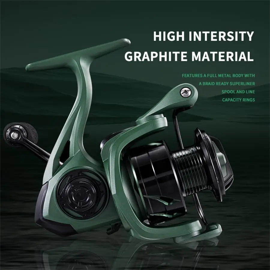 CG Fishing Reel 2000 5000 Series 5.2 1 High - Speed 17.6 lbs Anti - Reverse CNC Aluminum Affordable for Freshwater Saltwater Use