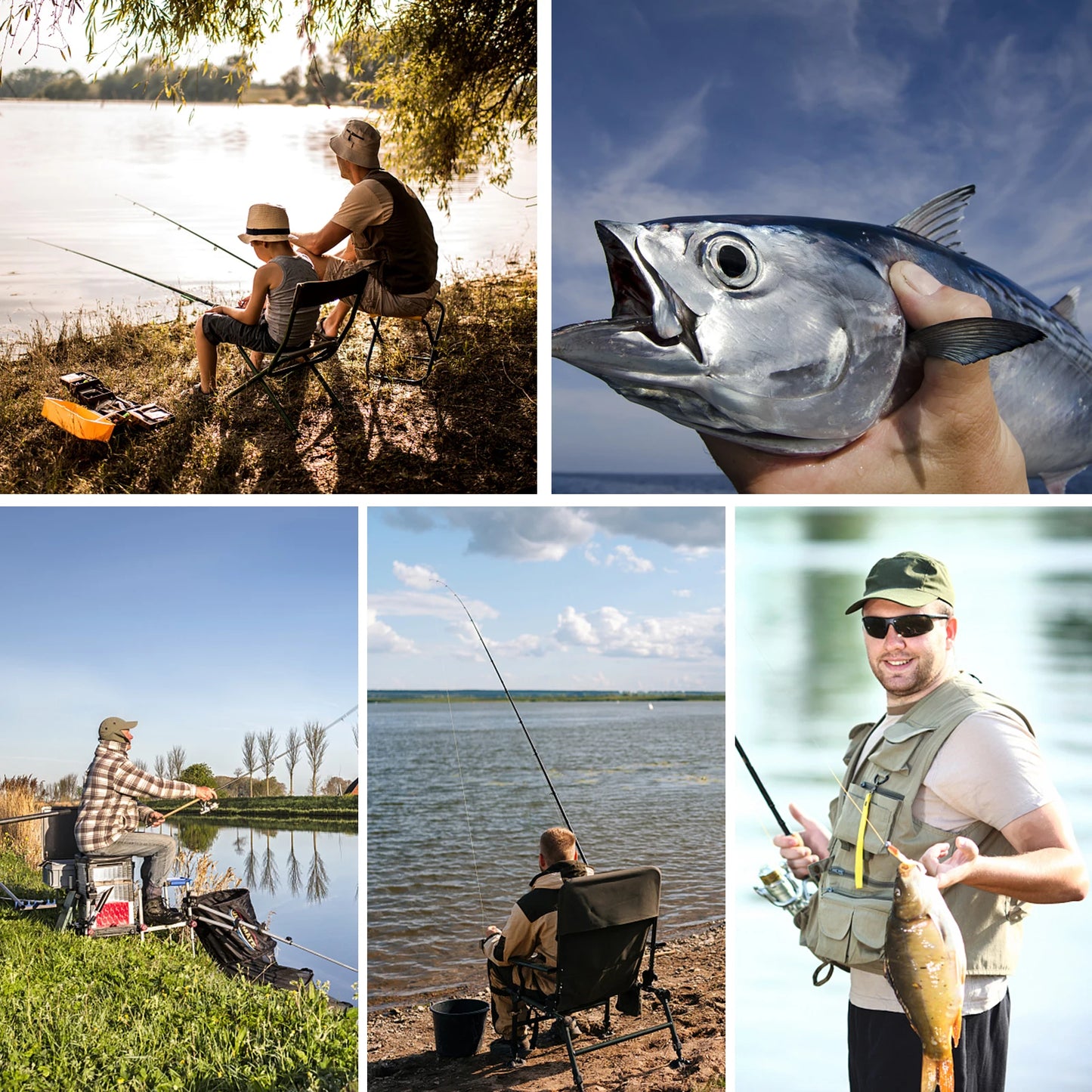 5 Sections Fishing Pole Ultralight Spinning Rod Travel Fishing Rod with Storage Bag