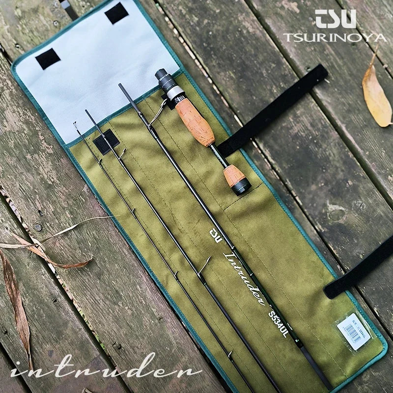 TSURINOYA INTRUDER 1.6m 1.68m 4 Section Portable Spinning Casting Fishing Rod For Trout Bass Pike Mountain Stream Packable Rod