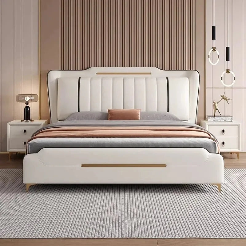 Designer Modern Waterproof Bed Frame Princess Monster Frames Double Bed Headboards Storage High Camas Matrimoniales Furniture