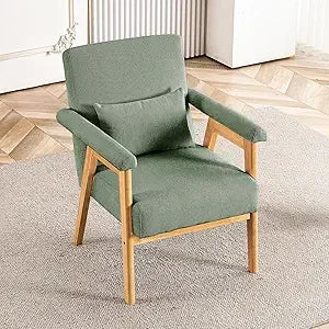 Mid Century Modern Accent Chairs for Living Room, Comfy Bedroom Chairs for Adults,Small Wide Reading Nook Arm Chair, 105° Ergono