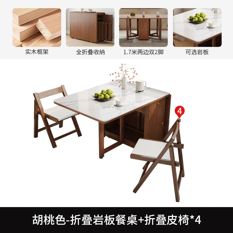 Simple Minimalist Dining Table Luxury Modern Folding Tables Decoration Conjuntos De Sala De Jantar Living Room Furniture