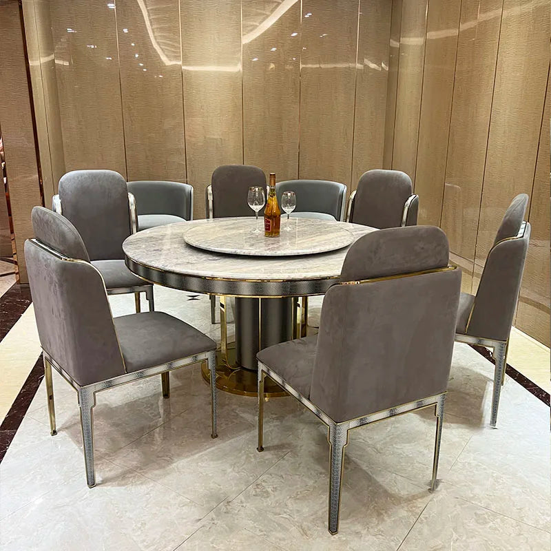 8-Person Dining Room Set Metal Dinning Table For Home Office Bathroom Entry Workshop Laundry Furniture