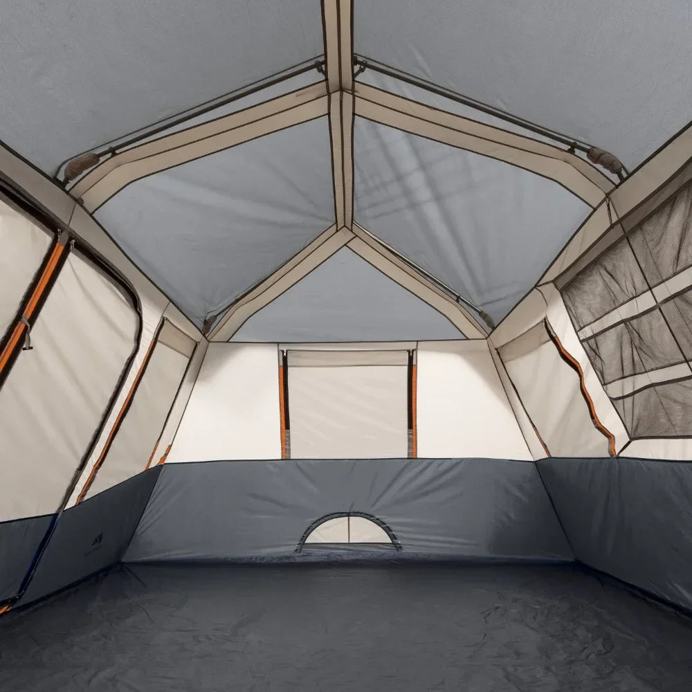 10-Person camping tents 14' x 10'  Instant Cabin Tent,Includes room divider to create 2-room tent  31.86 lbsCamping