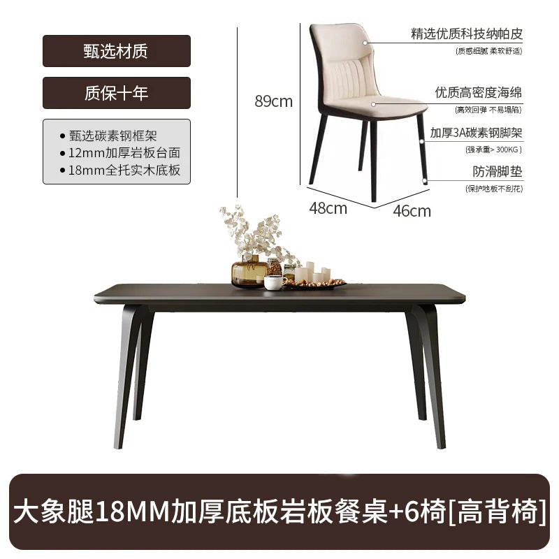 Ceramic Dining Table Modern Rooms Room Dinning Tables Sets Rectangular Cafe Kitchen Restaurant Mesa De Comedor Furniture