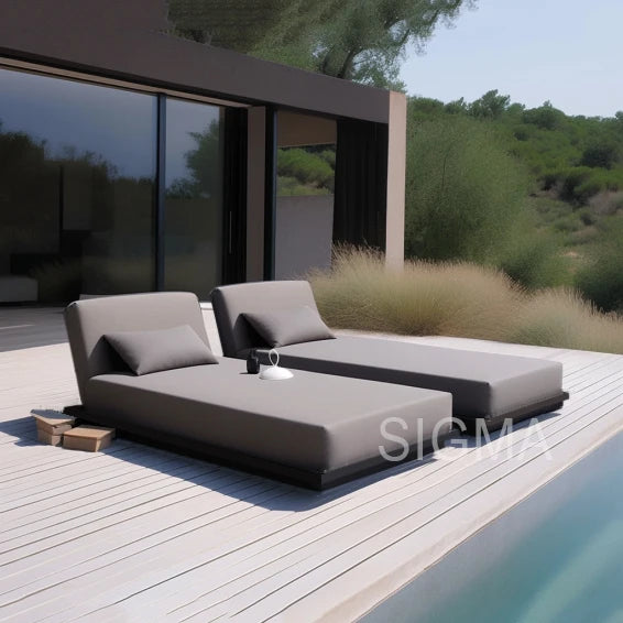 All Weather Outdoor Modern Patio Sofa Garden Furniture L Shape Luxury Aluminum Garden Sofa