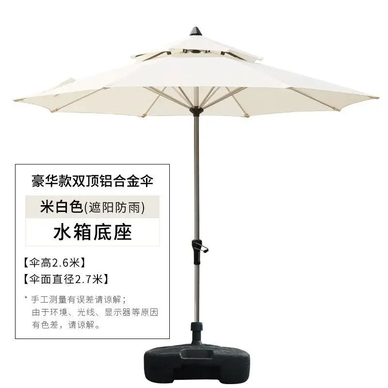 2.7m Outdoor Umbrella 파라솔 대형 Courtyard Sun Parasol Beach Folding Pillar Paraguas sombrilla playa Balcony Sunshade Canopy Patio