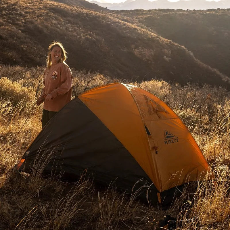 Kelty Grand Mesa 2 Person Backpacking Tent – 3 Season Camping, Thru Hiking Shelter, Aluminum Pole Frame, Single Door + Vestibule