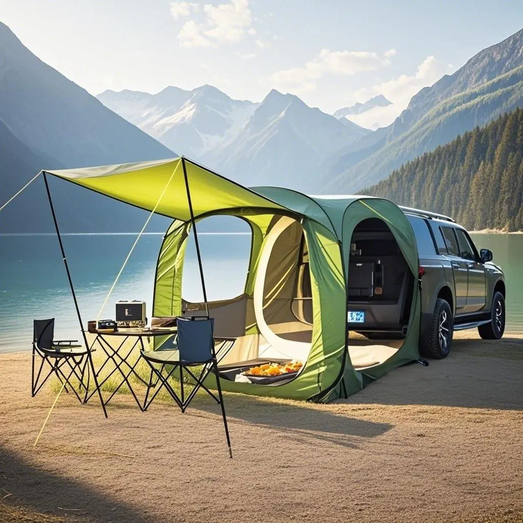 Car Rear Automatic Tent, Car Tailgate Tent,Pop Up Car Rear Tent, SUV Tents Car Tents for Campers Multipurpose Truck Tent
