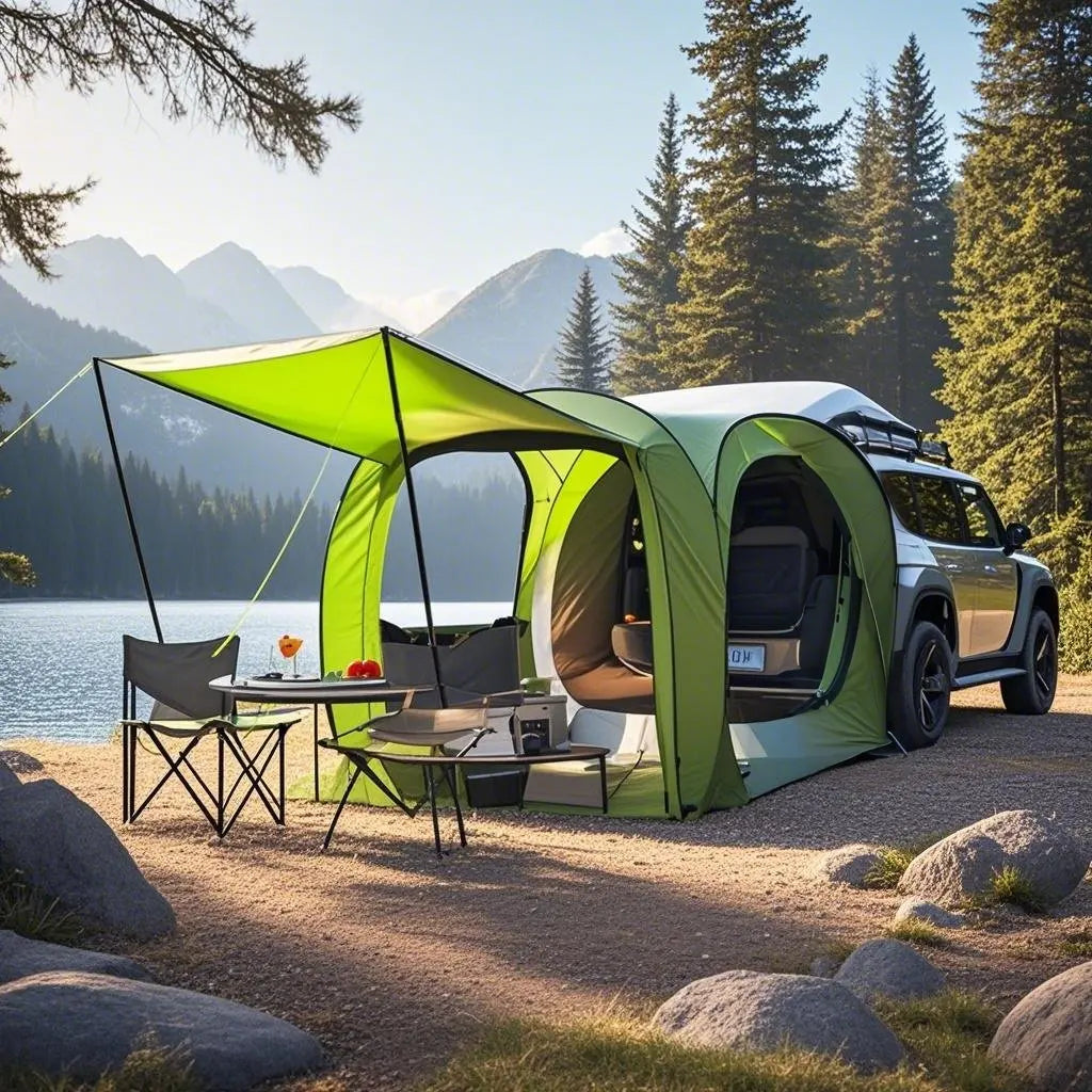 Car Rear Automatic Tent, Car Tailgate Tent,Pop Up Car Rear Tent, SUV Tents Car Tents for Campers Multipurpose Truck Tent