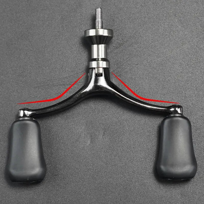 Screw-in Spinnings Reel Rocker Fishing Reel Crank Rock Arm Reel Double Knob Grip Fishing Reel Handle Grip Fishing Reel Accessory