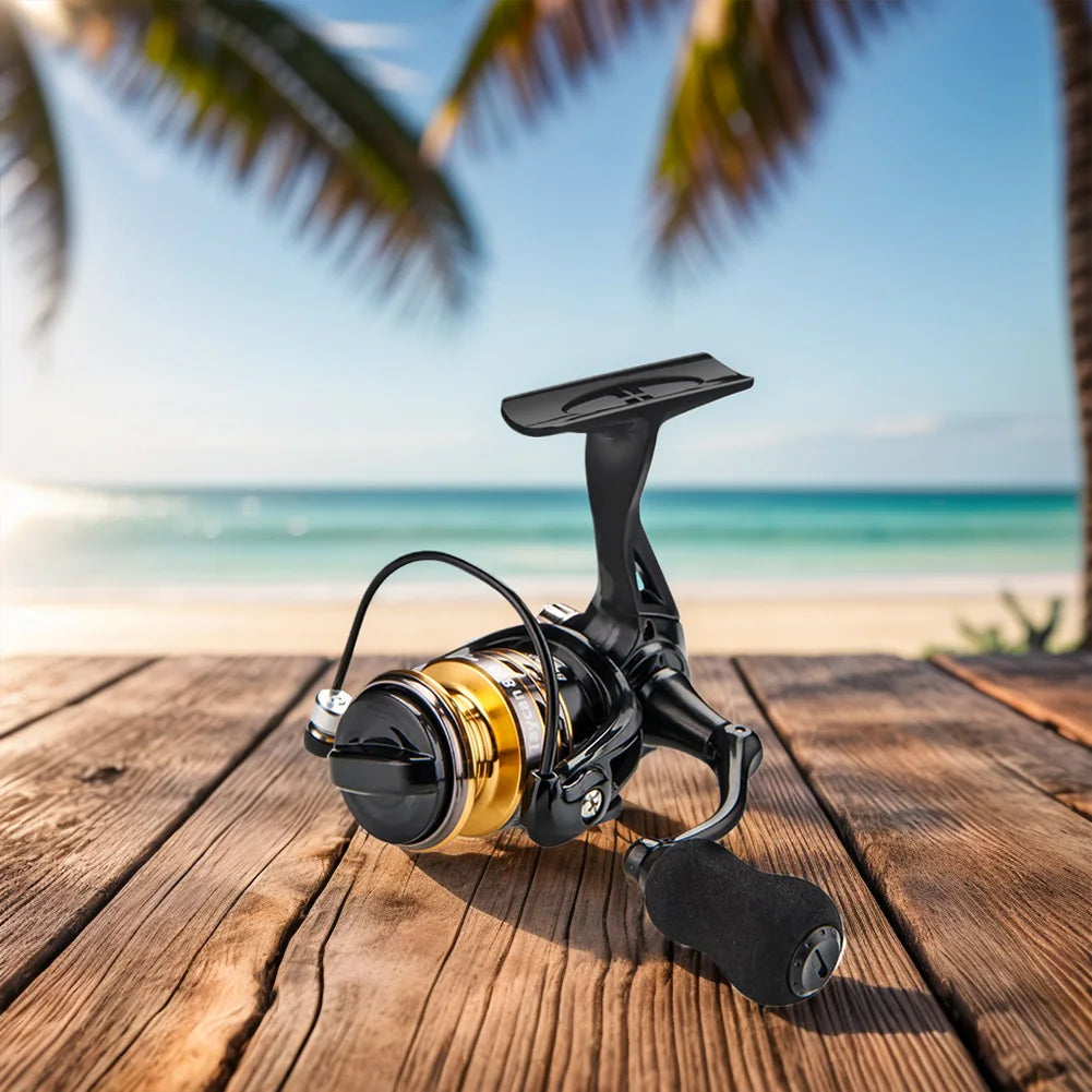 Spinning Wheel Metal Spool Spinning Fishing Reel 4.8/1 Gear Ratio All Purpose Fishing Spinning Reel for Freshwater Saltwater