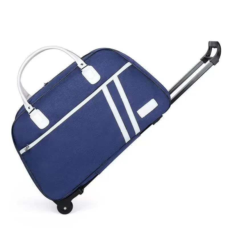 Portable Large Capacity Rolling Trolley Travel Bag Men's Boarding Case Hand Dragged Travel Duffels Zipper Women's Luggage
