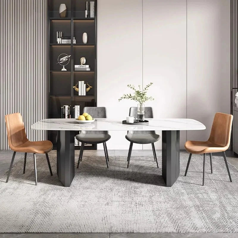 Simple Nordic Dining Table Rectangle Beauty Comfy Home Style Dining Table Marble Minimalist Mesas De Jantar Home Furniture